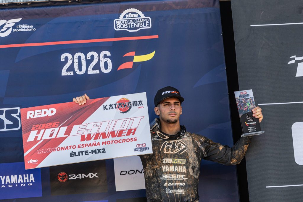 Salvador Pérez compitiendo en la categoría MX2 en MotorLand Aragón